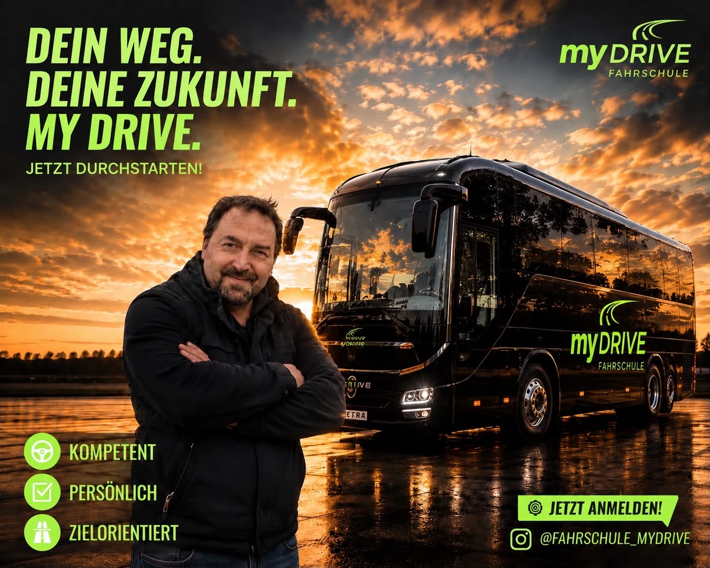 MyDrive KI-Kampagnenmotiv für die Busausbildung