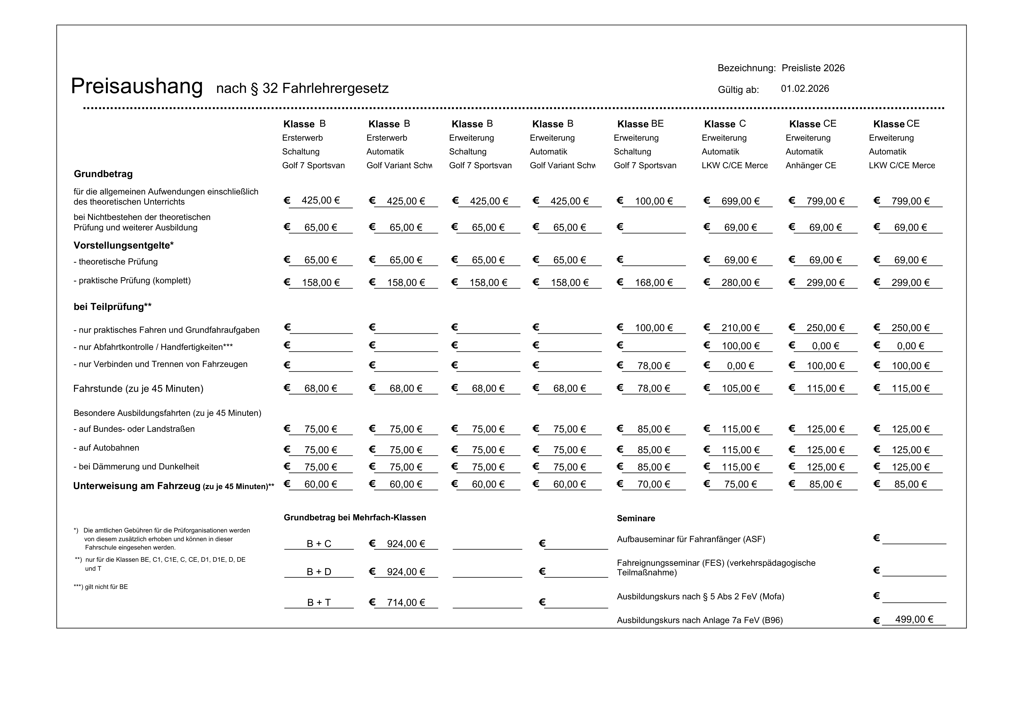 Preisliste MyDrive Seite 1
